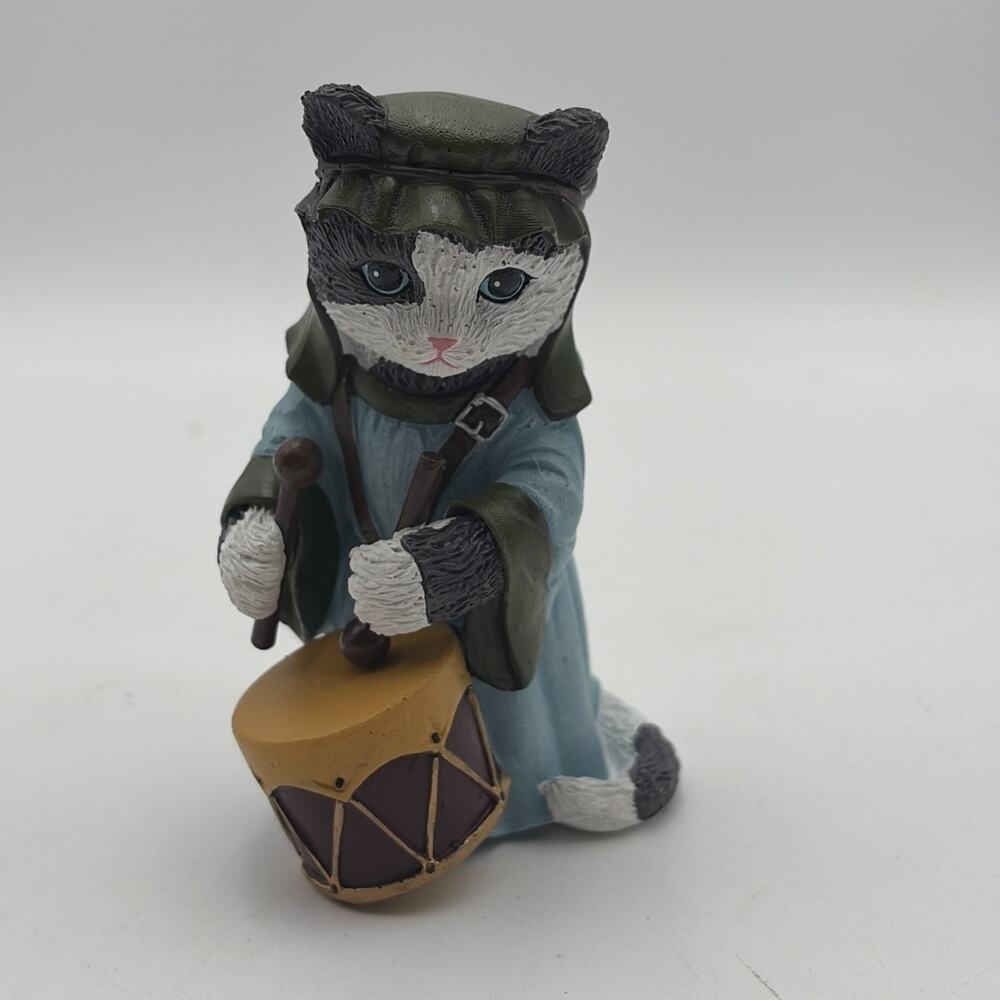 Hawthorne Village Purr-fect Christmas Pageant Cat Figurine LITTLE DRUMMER KITTEN